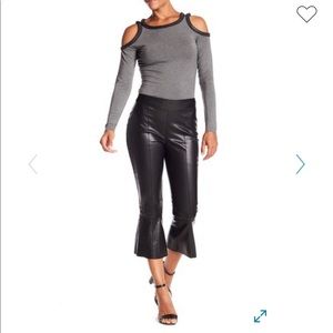 Bailey 44 vegan leather flare crop pants